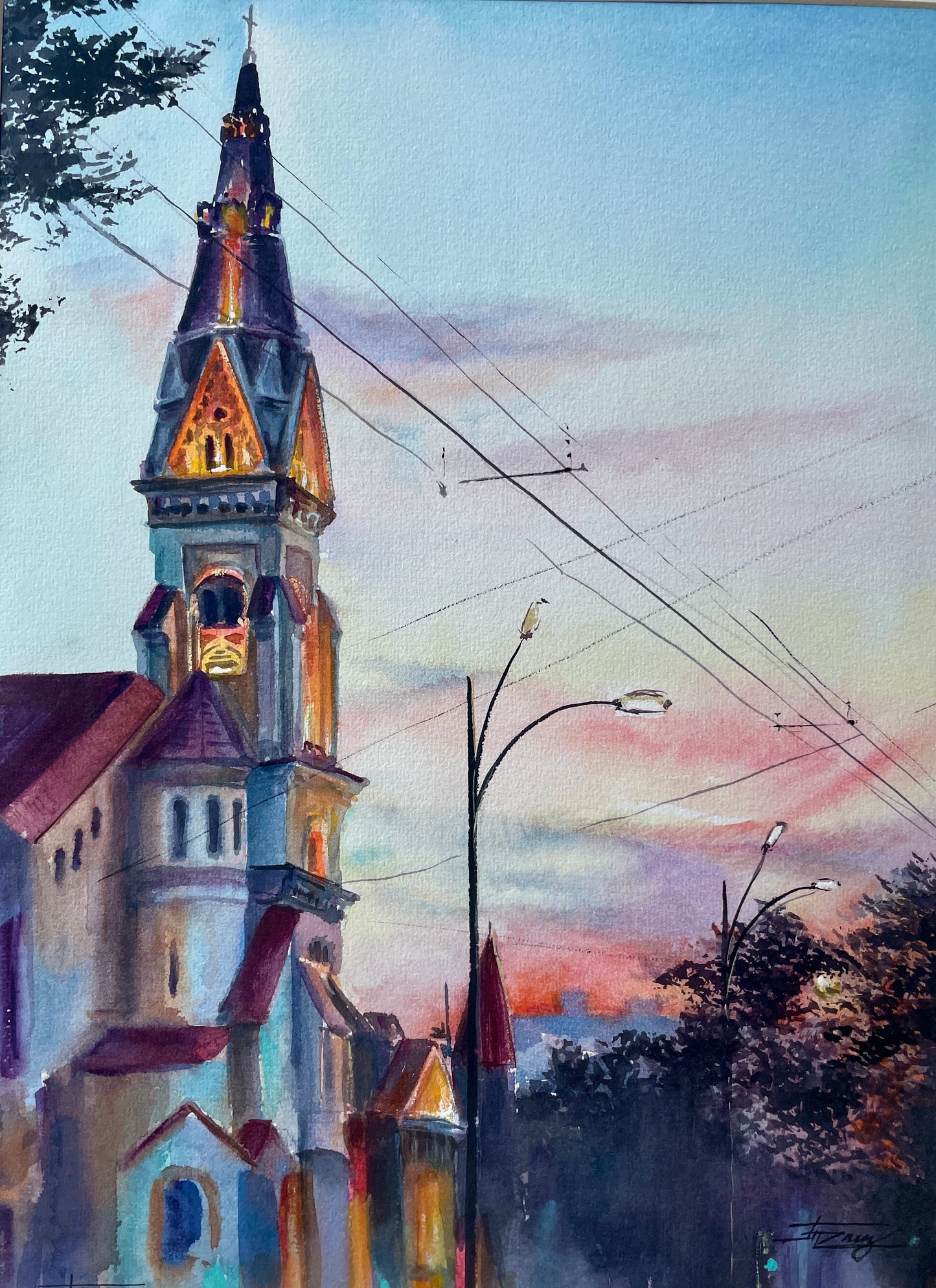 Odessa Church At Sunset